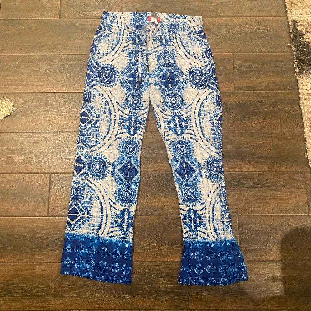 Hester&Orchid Floral Lounge Pant with Drawstring Waist - M
